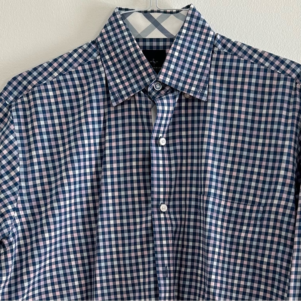 TailorByrd Men’s Plaid Button Down Shirt Large